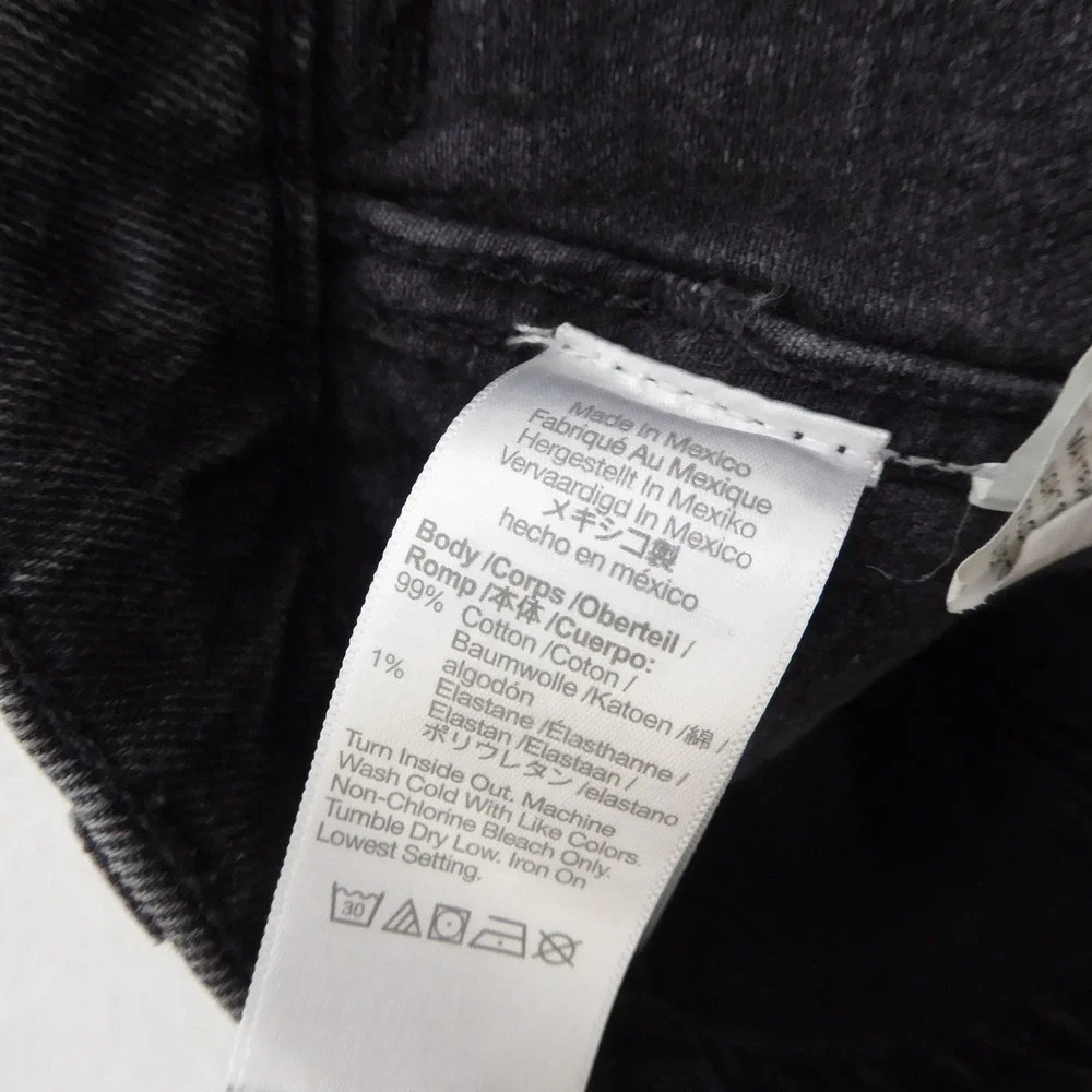 Madewell 90s Straight Jeans Charcoal Black Wash Size 29 High Rise Denim - Picture 9 of 10